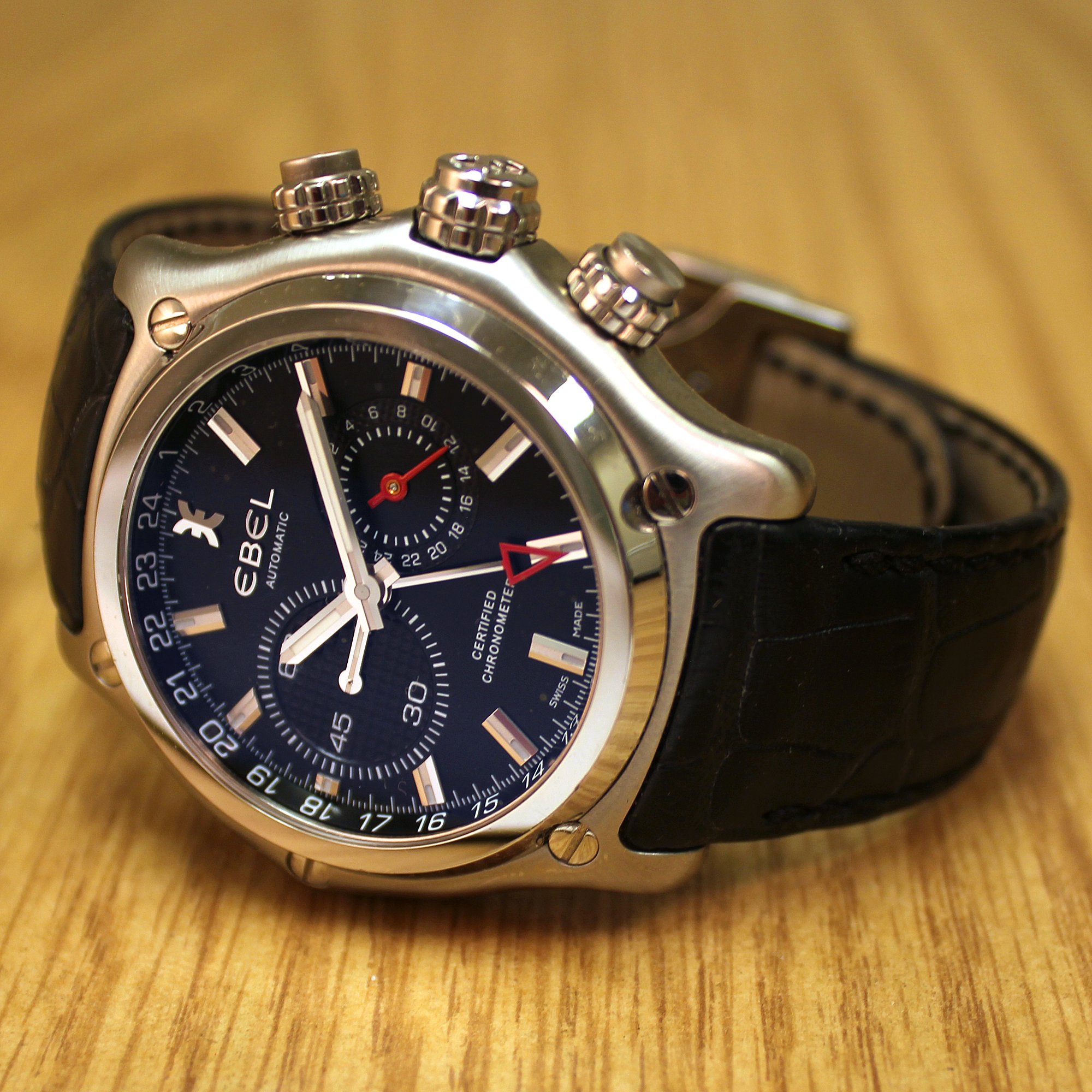 An Ebel 1911 BTR GMT wristwatch, reference E9240L70